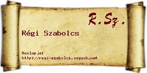 Régi Szabolcs névjegykártya