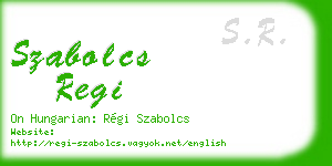 szabolcs regi business card
